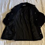 Elegant Black Women's Pea Coat Size L Photo 2