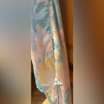 ZARA  Pastel Tie-Dye Satin Side Ruched Midi‎ Slip Dress Size Small Insta Fav NEW Photo 8