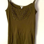 J.Crew  ribbed tank silk ruffled neck line small Photo 0