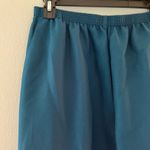Alfred Dunner Pants Teal Pull On Textured Straight Leg Sz 12 EUC Tik-Tok Trend Photo 3