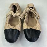 Free People Flats 6.5 foldable tan black Mary Jane cap toe leather Photo 1