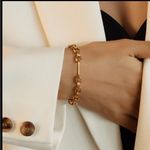 18K Gold Plated Chain Link Necklace and Bracelet Set NWT Birthday Holiday Gift Photo 2