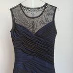 BCBGMAXAZRIA Black Beaded Mesh Overlay Bodycon Dress Luxury Mobwife size S Photo 1