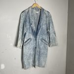 Harvé Benard Vintage Women's Medium Riding Barn field Long Denim Trenchcoat Jacket Coat Photo 1