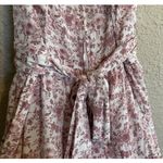 Trixxi  Pink Floral‎ Midi Fit + Flare Dress L Cottagecore Coquette Romantic Flowy Photo 7