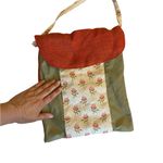 Handmade Burlap & Floral Sage green & Rust cottagecore tote . Photo 1