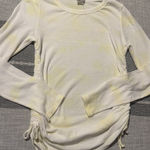 PINK - Victoria's Secret  Tie Dye Thermal Long Sleeve Ruched Shirt Top Women's L Photo 0