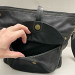 Fossil Vintage  Purse Crossbody Leather Pockets Buckle Adjustable Black Bronze Photo 2