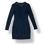 Lush Clothing Lush Mesh Lace Overlay Midi Dress Womens Size S Black Party Photo 4