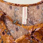 Xhilaration  Mustard and Navy‎ Fringe Hem Bohemian Paisley Print Dress Photo 1