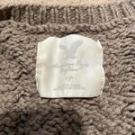 American Eagle  Outfitters cropped cable knit cardigan in a brown or taupe color Photo 4