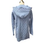 Aran Crafts Ireland Merino Wool Zip Hooded Sweater XS NWOT Blue Photo 4