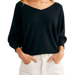 We The Free Free People Women's Santa Clara Thermal Top Size Black Size M Photo 0