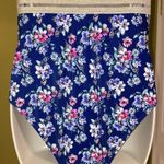 Nicole Miller Trim Torso One Piece Swimsuit Blue Floral Women’s Medium M Photo 7