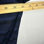 Lane Bryant Top 26/28 Blue Black Striped Sheer Dolman Oversized Ruched Plus Photo 7