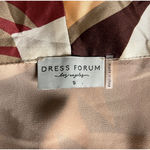 Dress Forum  Skirt Womens‎ Small Red Brown Geometric Print True Wrap Midi Artsy Photo 4