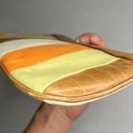 Hobo International Wallet Striped Zip Card Holder Clutch Tan Orange White Cute Photo 6