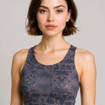 Saavi Snakeskin Open Back Sports Bra 3XL Animal Print Wide Strap Workout Fitness Brown Size undefined Photo 0