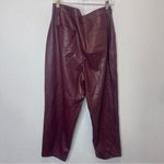 Ryegrass Women’s Size 14 Burgundy Faux Leather Ankle Pants High Rise Red Photo 7