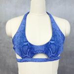 Victoria's Secret  Halter Bikini Top Large Snakeskin Print Pool Festival Beach‎ Photo 0