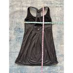Lululemon Power Technique Charcoal Gray Black Mini Stripe Tank Top Size 4 Photo 3