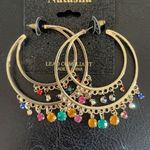 Gypsy New Natasha  Double Hoops w Multi Color Crystals Photo 0