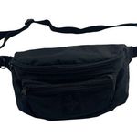 Vintage 80s Pro Spirit Black Canvas Fanny Pack Waist Belt Bag Hip Pack Grunge Photo 0