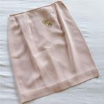 Ann Taylor NWT  100% Silk Pink Pencil Skirt USA Vtg 90s Size 2P Photo 0