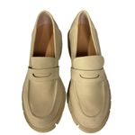 Sincerely Jules Dylan Loafer Chunky Heels Size 10M Tan Beige Faux Leather Photo 1