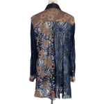 John Mark  Patchwork Button Up Tunic Size L Floral Lace Sheer Whimsigoth Grunge Photo 1