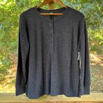 Old Navy Women's Long Sleeve Waffle Knit Top Size XS Color Coal Smoke. NEW Photo 0
