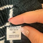 Pink Clover NWT  Green and Cream Striped Sweater Size 3X Photo 3