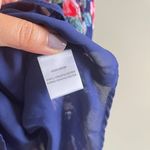 Parker  Floral Printed Faux Wrap Casual Mini Dress Navy Red Womens‎ Size M… Photo 5