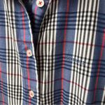 Pringle Long Sleeve Collared Midi Dress Button Up Shirtdress Plaid US 8 Blue Photo 5