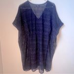 Tommy Bahama  Crochet Tunic Swim Beach Cover Up in Navy Blue Size S/M Photo 5