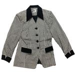 Morgan Miller Tweed Houndstooth Blazer Black Size 8 Photo 2