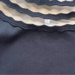 Lucy Paris Zigzag Mesh Boatneck 3/4 Sleeves Wendy Sweater in Black Medium Photo 10