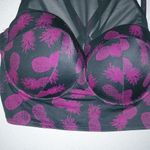 Torrid  2X Super Sexy Mesh Straps Black Red Pineapples Bra Photo 1