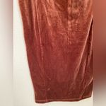 Pretty Little Thing  Brown V Neck Velour Corset Cocktail Dress, Size 8 Photo 2