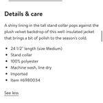 Zella Velvet Puffer Jacket Sz L Photo 11