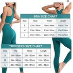 2 Piece Padded Sports Bra with High Waist Yoga Leggings Exercise Set Photo 2