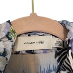 Coach X Kaffe Fassett Print Floral Black Lavender size 4 Asymmetric Hem Photo 4