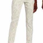 NYDJ  Cream Animal Print Jeans Size 14 Photo 0