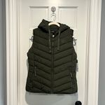 Ralph Lauren  NWT Stretch Puffer Vest Loden Green Large Hooded Quilted Photo 1
