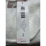 Chico's  Cleo Cutout Jacquard Top Short Sleeve Knit Fashion Antique White Size 2 Photo 3