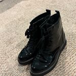 Kohl's Black Patent Combat Boots Size 9.5 Photo 1