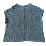 Free People Beach Freya Sweater Knit crop Sweater mock neck blue white XS Photo 2
