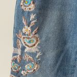 Y2K Vintage Embellished Embroidered Beaded Flare Jeans Low Rise 2000s Fairy Boho Blue Size 27 Photo 6