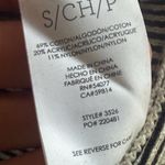 CAbi Black and White Striped Poncho Sweater Size Small Cotton Oversized Full Zip Photo 5