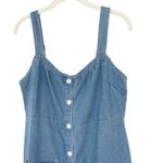 Petal and Pup Bettie Midi Dress Blue Denim Button Down Size Large Cottagecore Photo 5